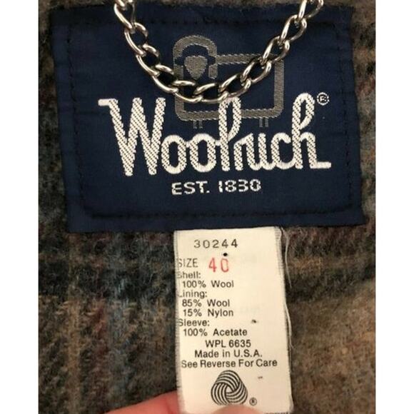 VTG WOOLRICH Pure Wool Duffle Coat in Taupe brown 60s 70s SZ 40 - Picture 9 of 10